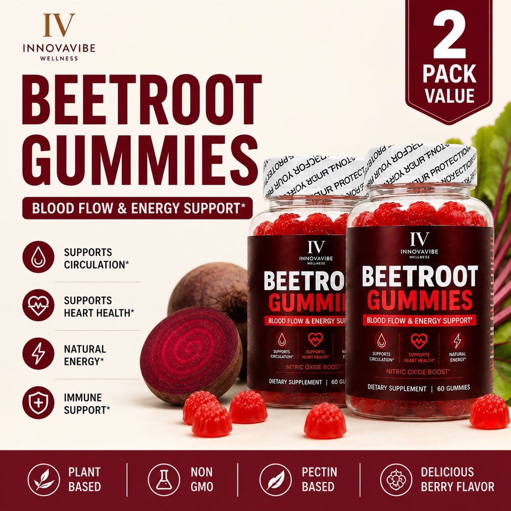 INNOVAVIBE Flow Gummies 2-Pack | Beetroot Nitric Oxide Support
