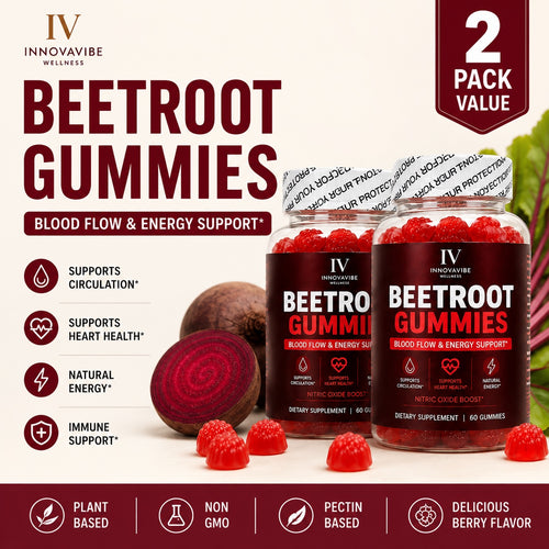INNOVAVIBE Flow Gummies 2-Pack | Beetroot Nitric Oxide Support