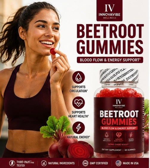 INNOVAVIBE Flow Gummies 2-Pack | Beetroot Nitric Oxide Support