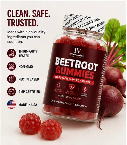 INNOVAVIBE Flow Gummies 2-Pack | Beetroot Nitric Oxide Support