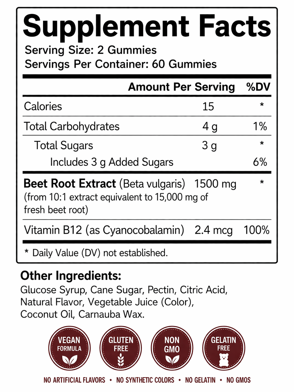 Beetroot Gummies – Blood Flow & Energy Support
