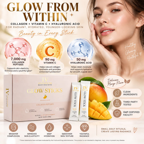 INNOVAVIBE Mango Collagen Glow Sticks for Women – 7,000mg Collagen + Vitamin C + HA, 30 Counts